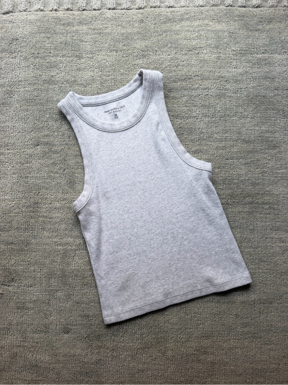 Abercrombie & Fitch Light Gray Ribbed Tank Top